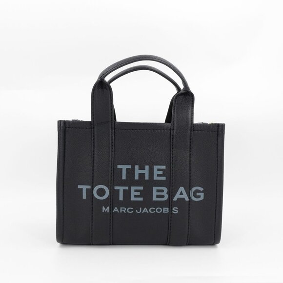 Marc Jacobs Women's The Small Tote Grainy Leather Bag Black OS - Picture 4 of 16